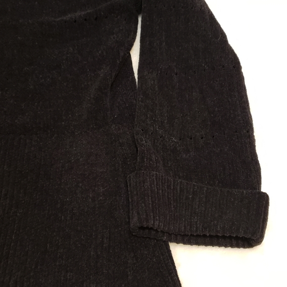 Image Black Thick Ribbed Knit Cardigan - Picture 3 of 16